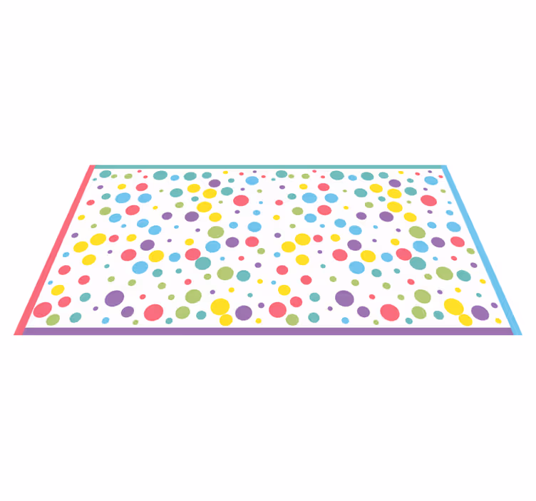 Vinyl Teppich kindlich bunte verspielte punkte - TenStickers