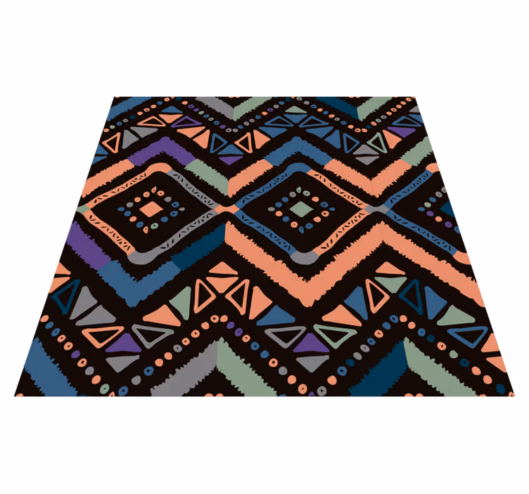 Vinyl Teppich nordisch geometrische farbabschnitte - TenStickers