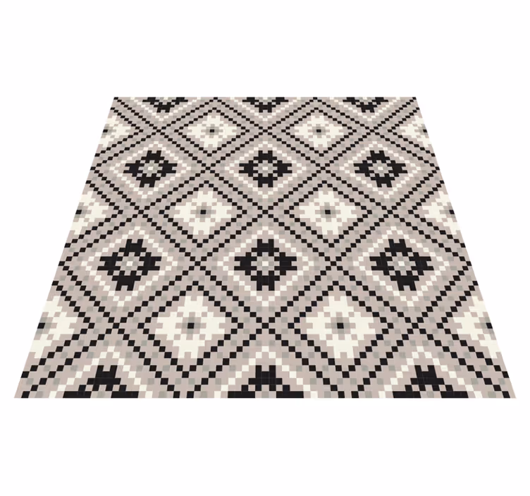 Vinylteppich ethnisch Beige raute nordisches Design - TenStickers