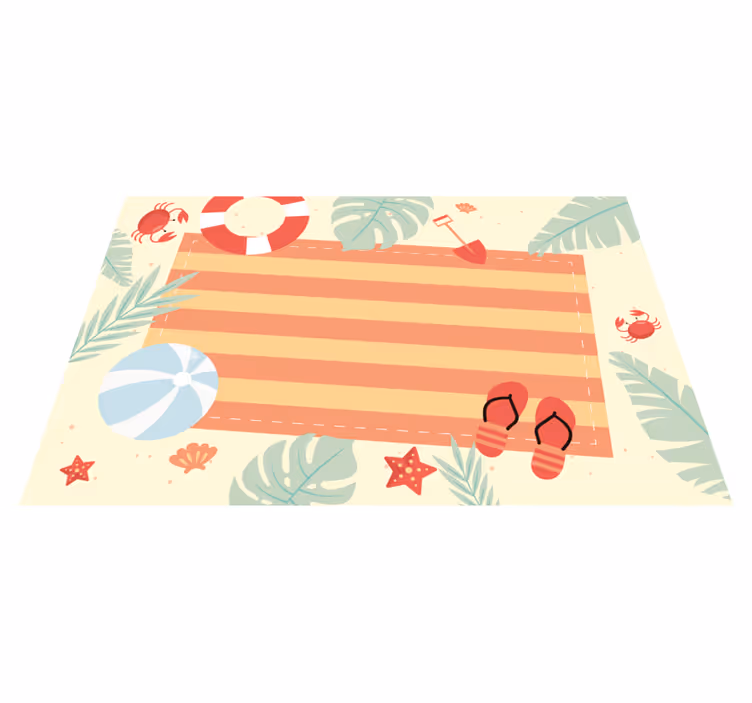Vinyl Teppich kindlich sommerstimmungsszene - TenStickers