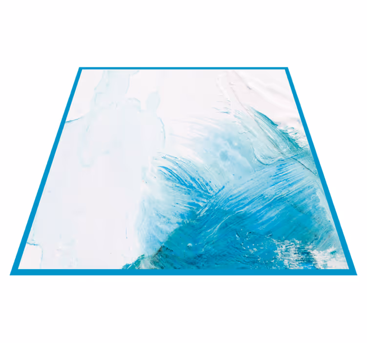 Vinyl Teppich Imitation Struktur aqua pinselstriche - TenStickers
