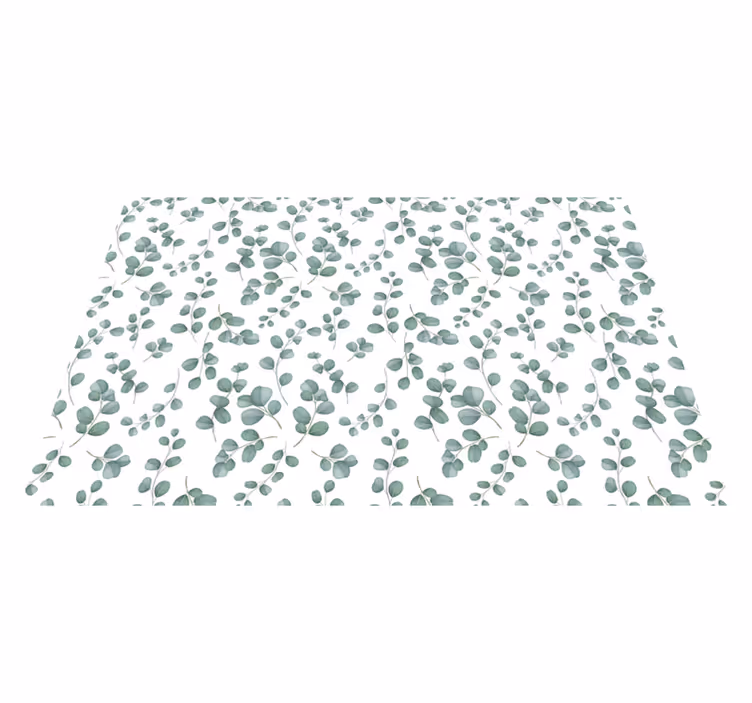 Vinyl Teppich Blumen elegantes grünmuster - TenStickers