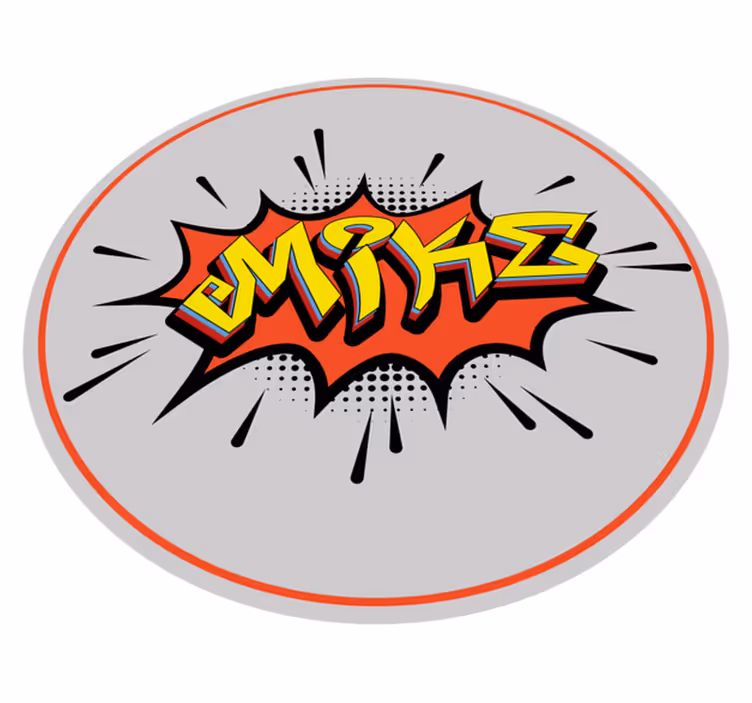 Vinyl Teppich mit Namen namensexplosion - TenStickers