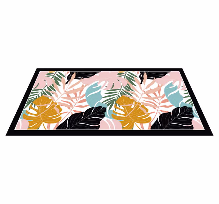 Vinyl Teppich Natur tropische blattpalette - TenStickers
