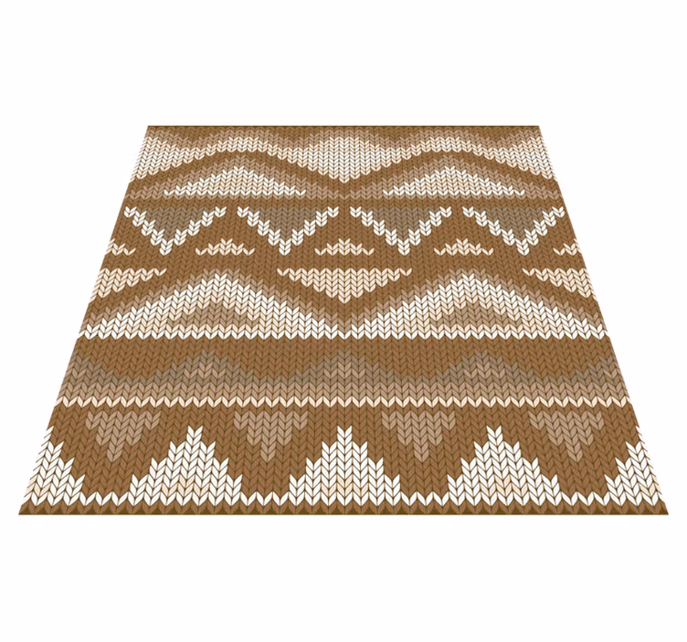 Vinyl Teppich ethnisch strickmotiv - TenStickers