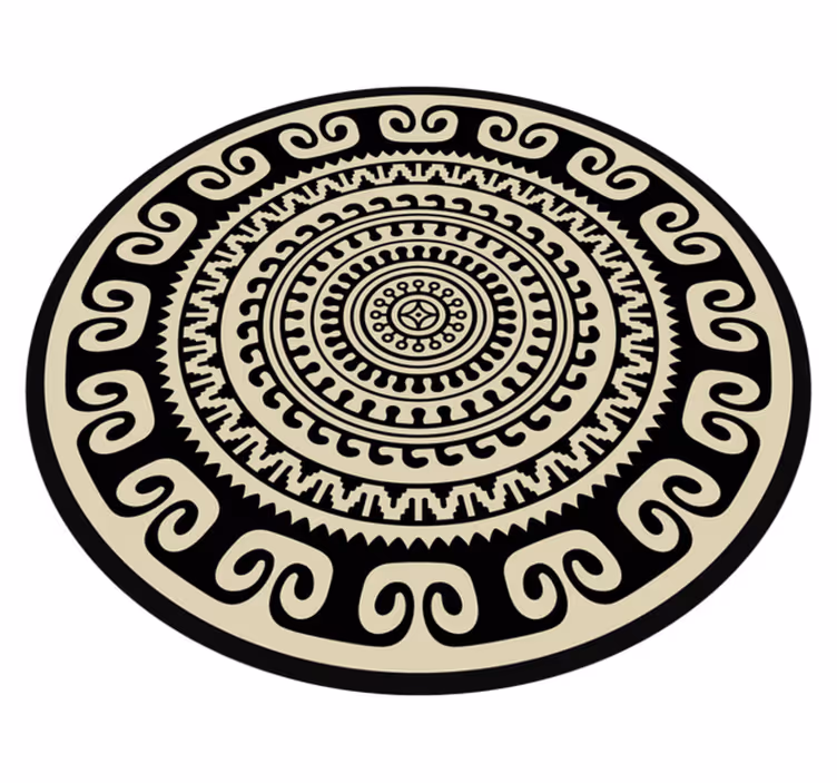 Vinyl Teppich Mandala klassisches kreisförmiges muster - TenStickers