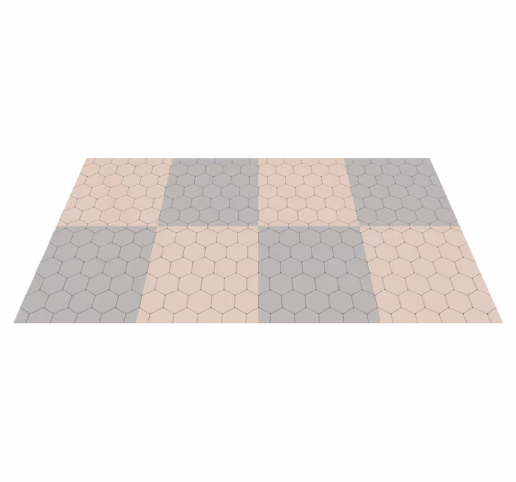 Graue und beige sechsecke badezimmerboden - TenStickers