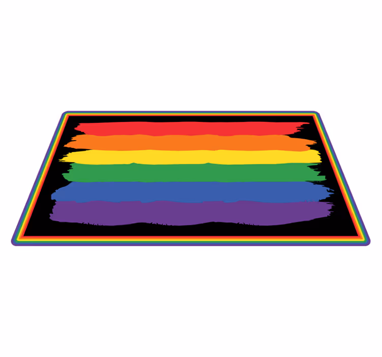 Vinylteppich Streifen bunte regenbogenstreifen - TenStickers