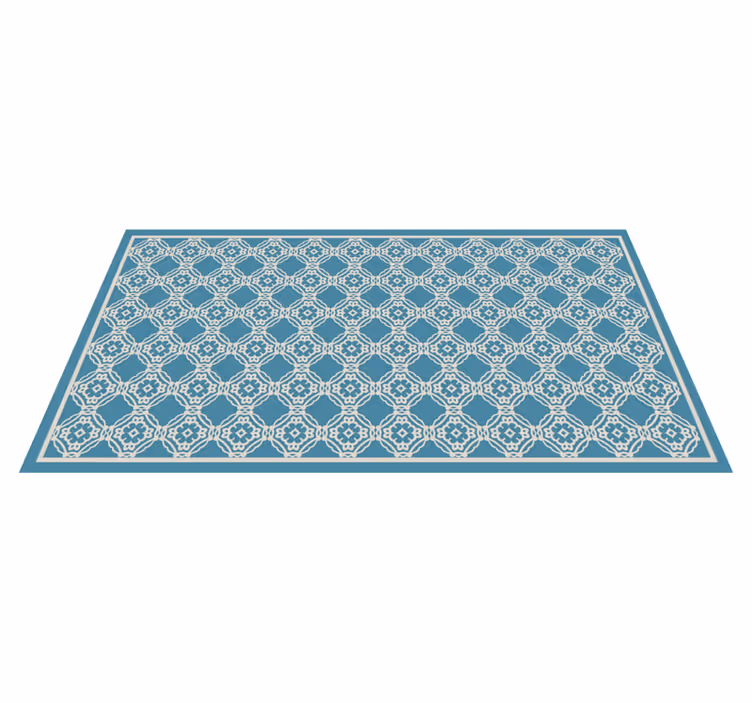 Vinylteppich mosaik elegante blaue komposition - TenStickers
