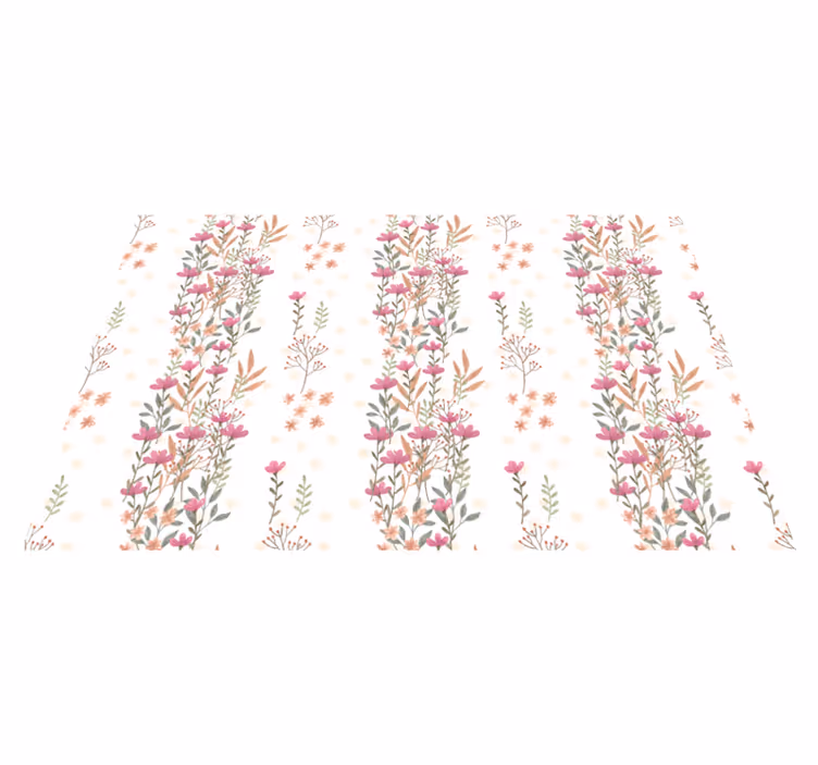 Vinyl teppich blumen mit floralem muster - TenStickers