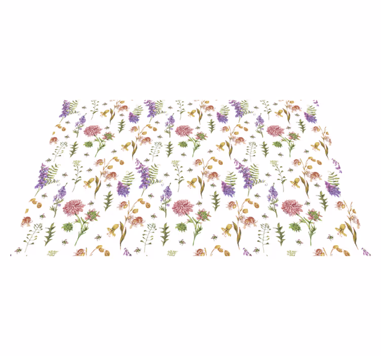 Vinyl teppich blumen lebendige blumenzusammenstellung - TenStickers