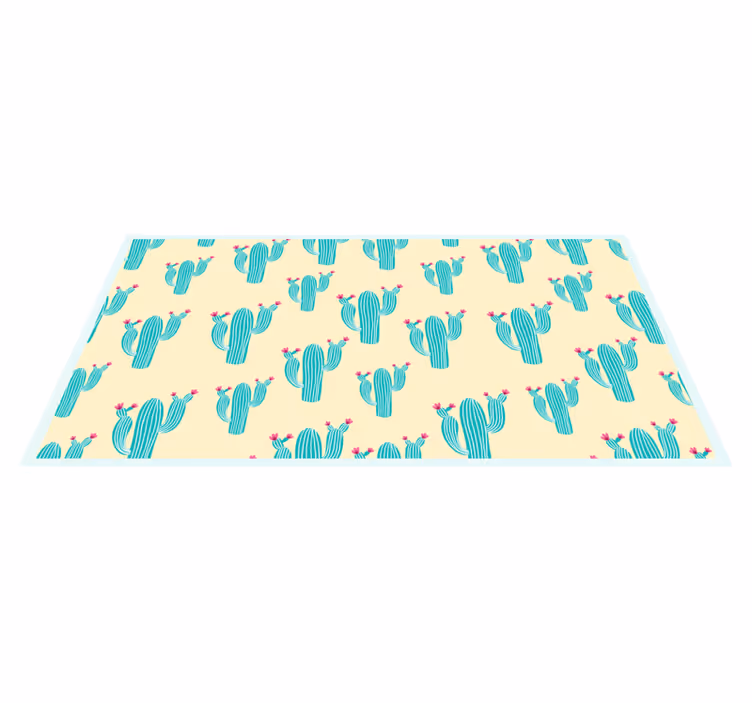 Vinyl Teppich Natur kaktusmotiv - TenStickers