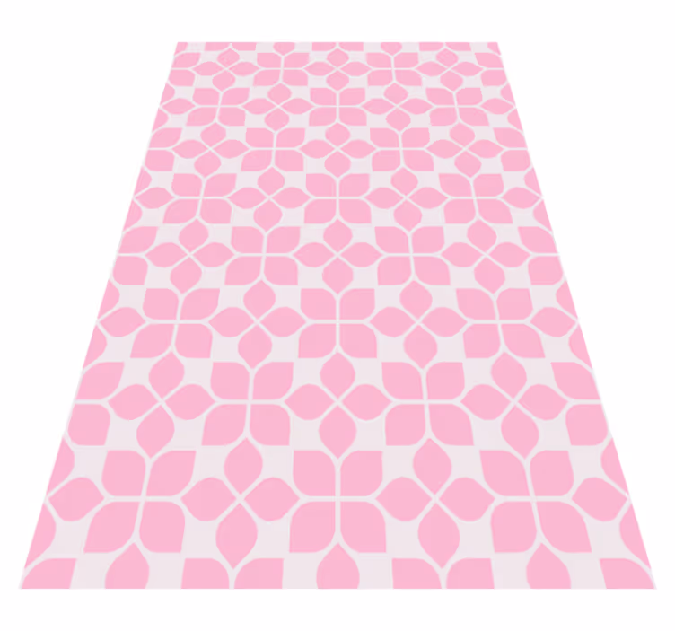 Vinylteppich Mosaik rosa blumenfliese - TenStickers