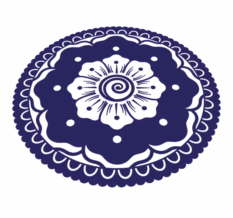 Vinylteppich Mandala Kompliziertes mandala mit spirale - TenStickers