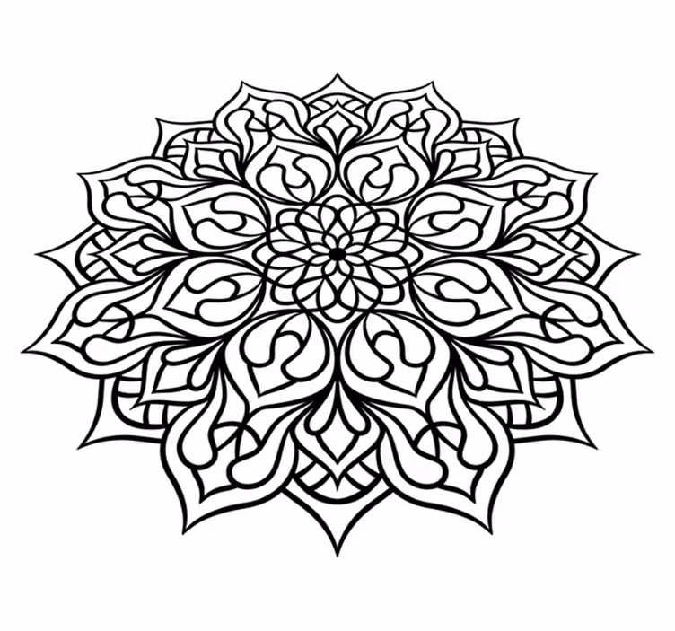 Vinylteppich Mandala Schönes blumenmandala - TenStickers