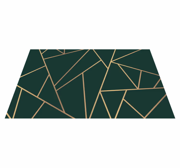 Vinylteppich modern Goldene Linien - TenStickers