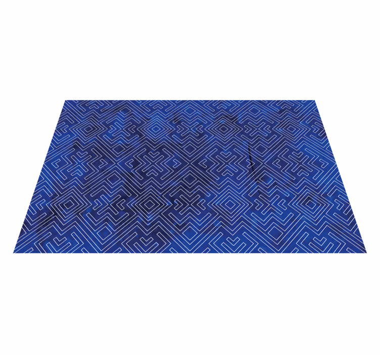 Vinyl Teppich geometrisch marine-stammes-design - TenStickers