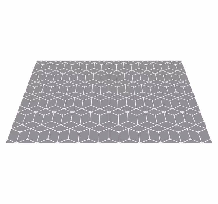 Vinyl Teppich geometrisch graues elegantes muster - TenStickers