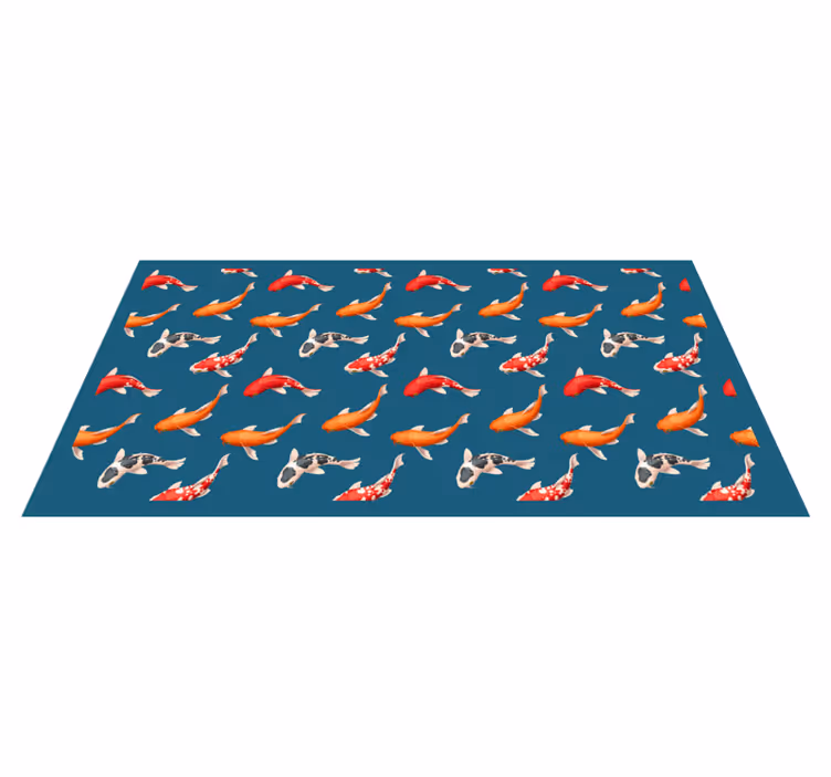 Vinyl Teppich Natur koi-fisch-muster - TenStickers