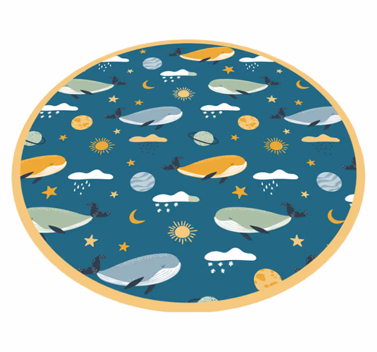 Vinyl Teppich Kinderzimmer wal-abenteuer - TenStickers