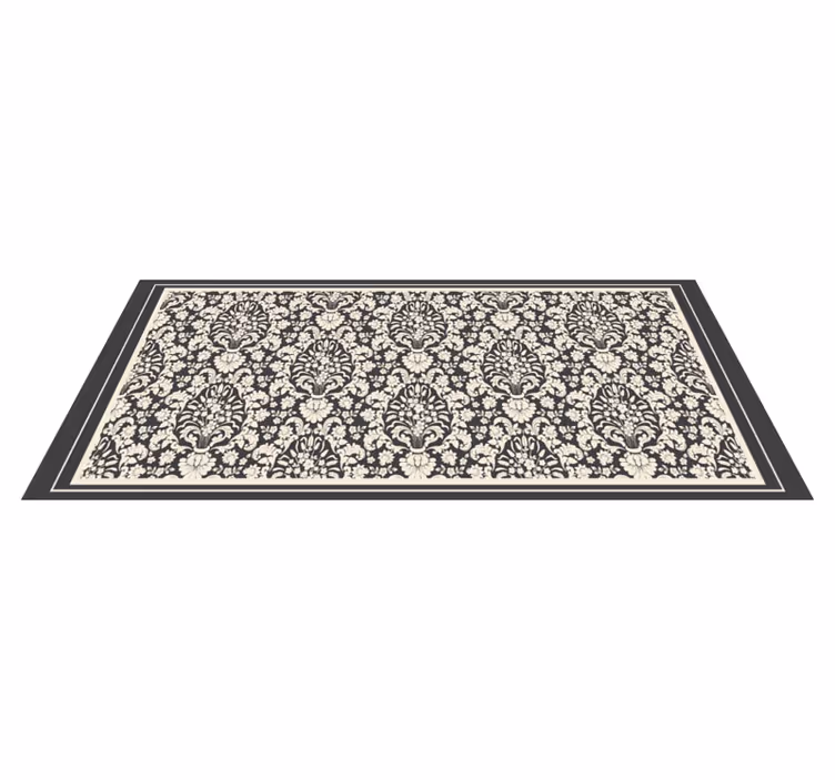 Vinyl Teppich Vintage elegantes botanisches merkmal - TenStickers