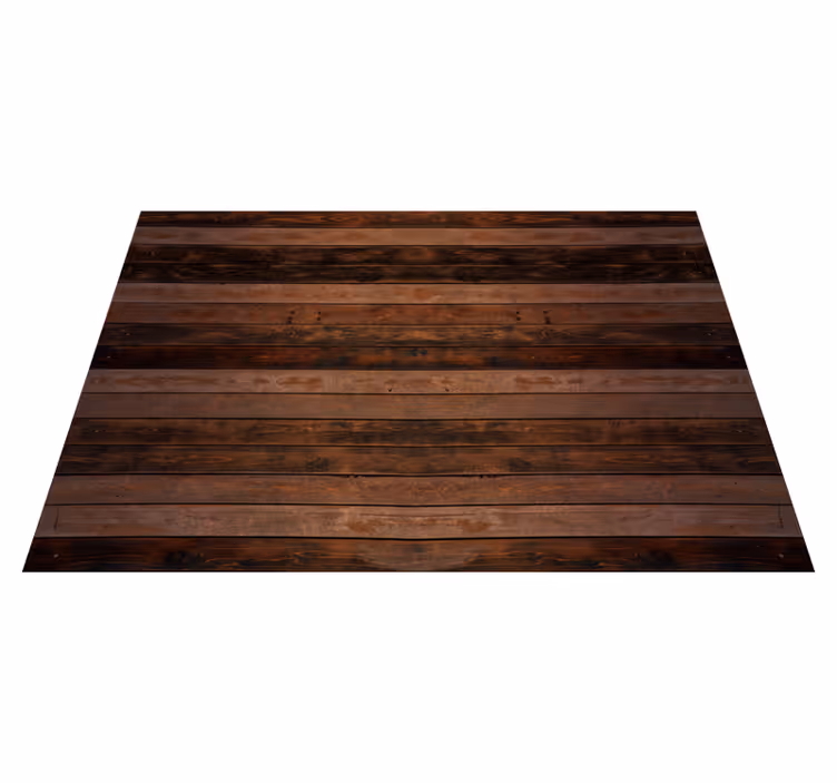 Vinylteppich Holzoptik realistischer dunkelbrauner farbton - TenStickers