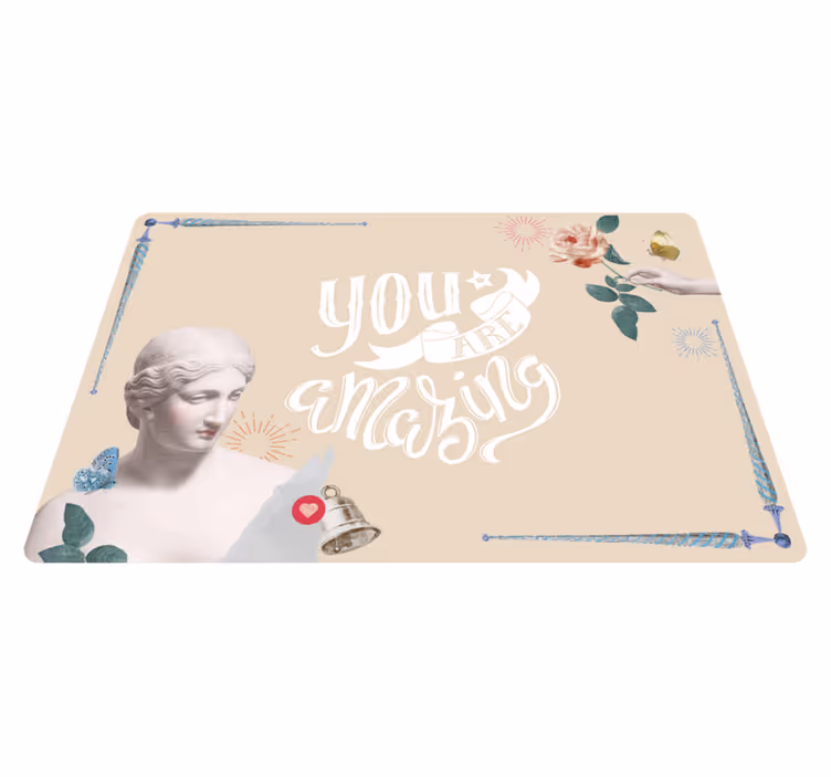 Vinyl Teppich Text du bist unglaublich - TenStickers