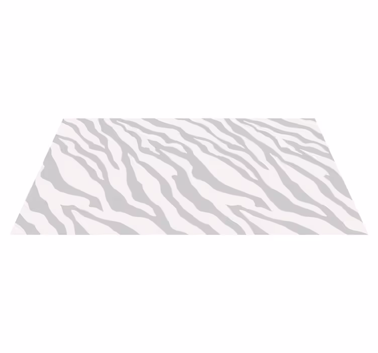 Vinyl teppich tiermuster graue zebra streifen - TenStickers