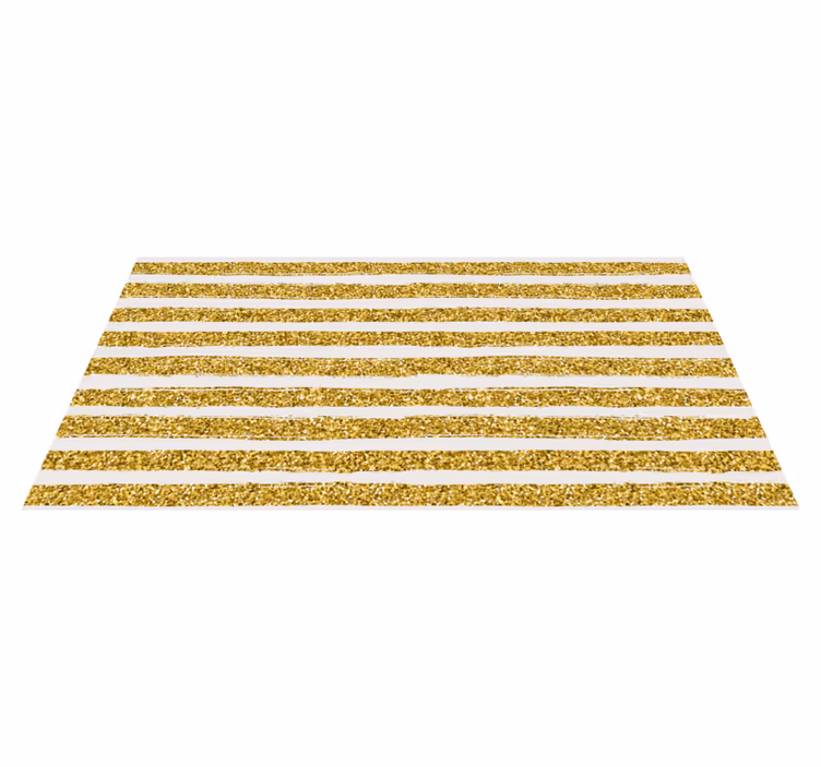Vinylteppich Streifen goldener glitzer - TenStickers