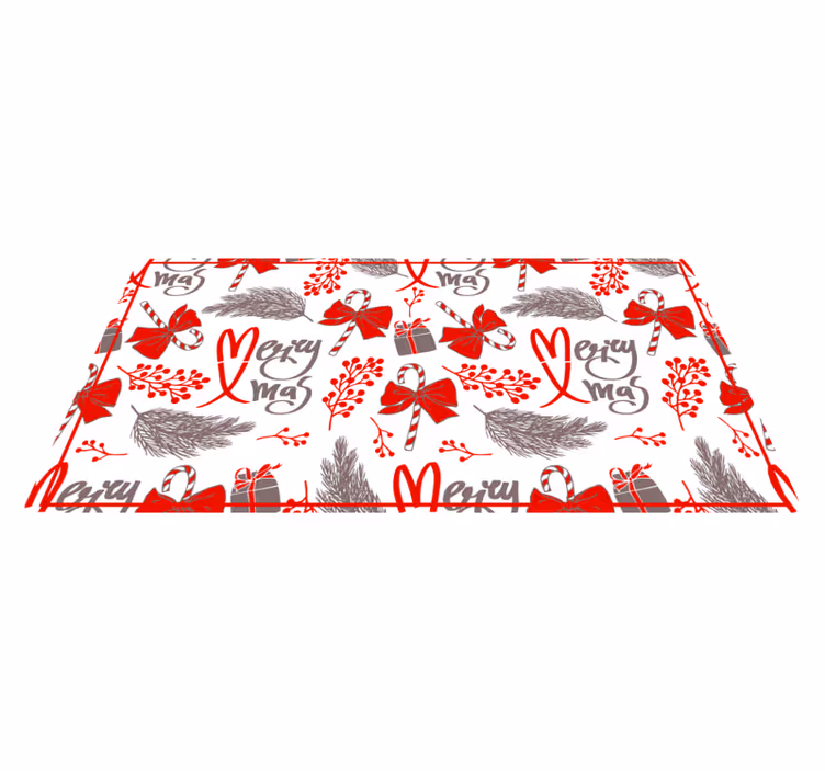 Vinyl Teppich Weihnachten grüße und herzen - TenStickers