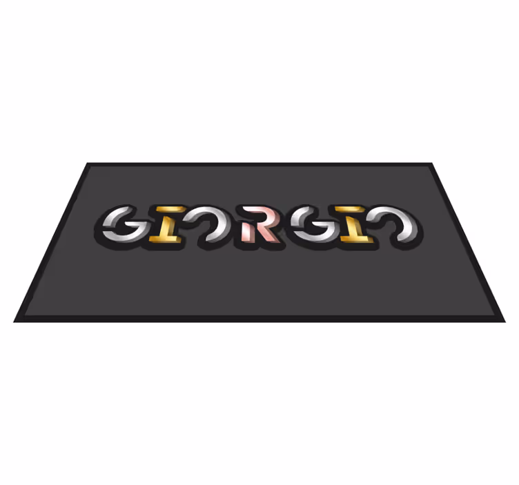 Vinyl teppich mit namen im individuellen design - TenStickers