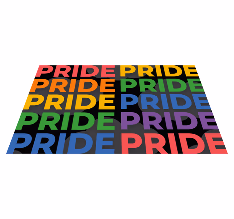 Vinyl teppich text buntes stolz statement - TenStickers