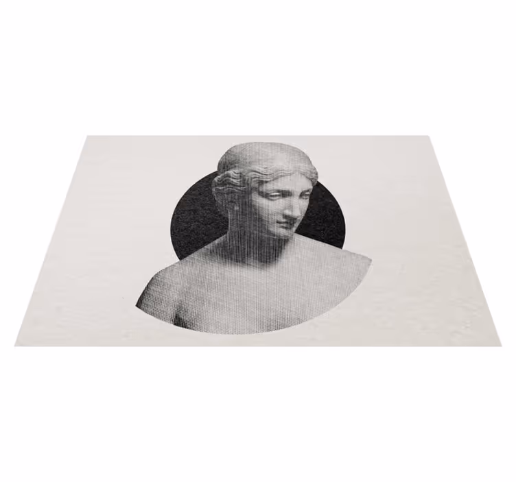 Vinyl Teppich minimalistisch klassisches skulpturenprofil - TenStickers