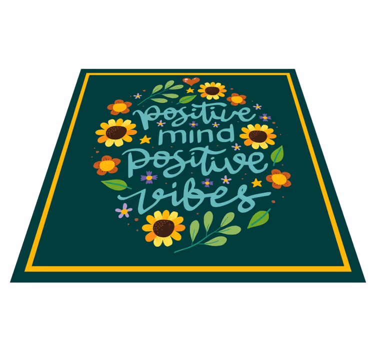 Vinyl Teppich Text positive stimmung - TenStickers