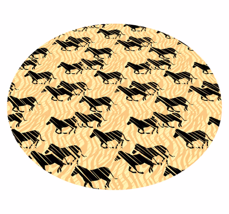 Vinyl Teppich Tiermuster stilvolles pferdemuster - TenStickers