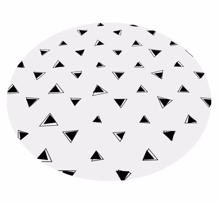 Vinylteppich geometrisch Kleine schwarze dreiecke - TenStickers
