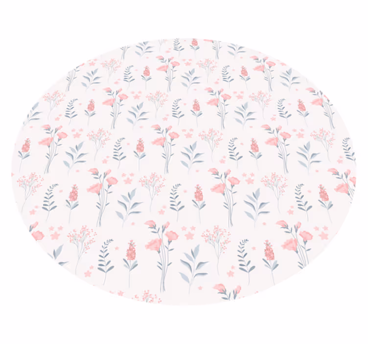 Vinyl Teppich Blumen floral gemusterte komposition - TenStickers