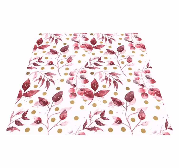 Vinyl teppich blumen mit botanischem druckmuster - TenStickers