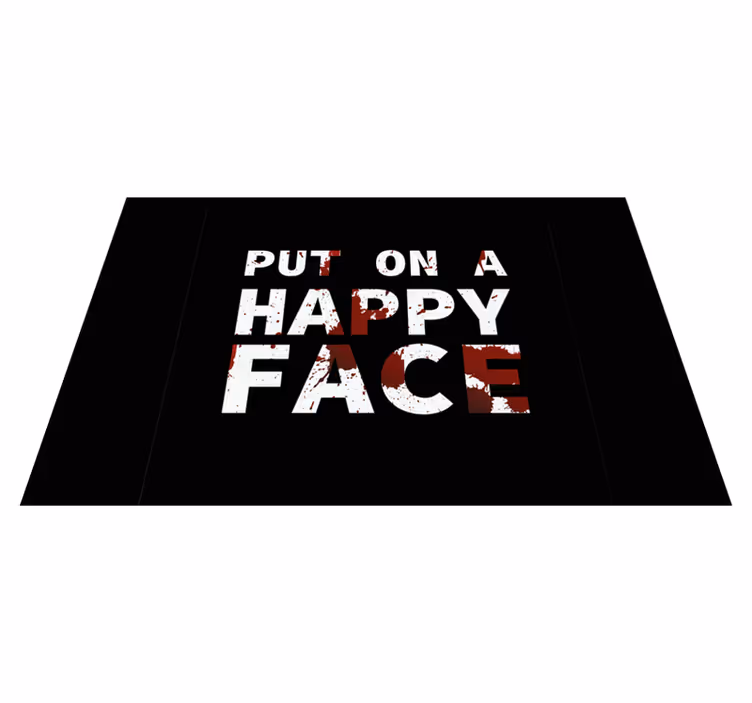 Vinyl Teppich Text aufs gesicht legen - TenStickers