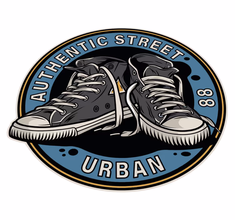 Vinylteppich Vintage 80er jahre converse schuhe abbildung - TenStickers