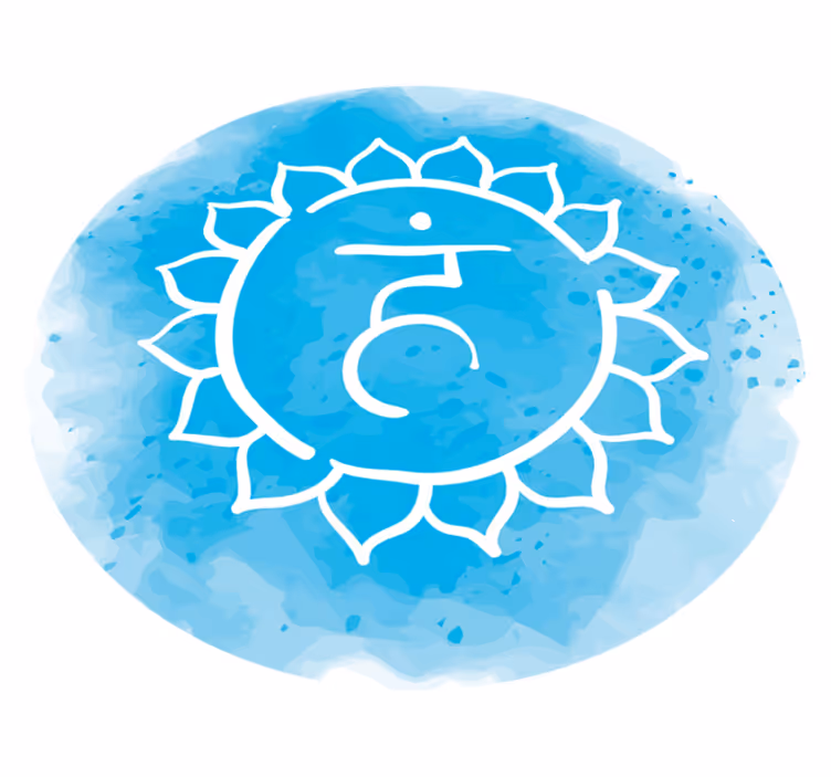 Vinylteppich modern Hals-chakra-symbol - TenStickers