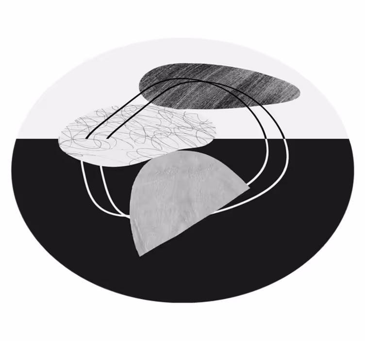 Vinyl Teppich minimalistisch abstrakte form kunstwerk - TenStickers