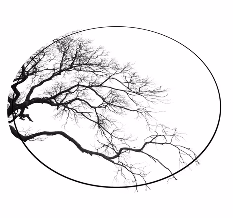 Vinyl Teppich Natur zweig-silhouette-kunst - TenStickers