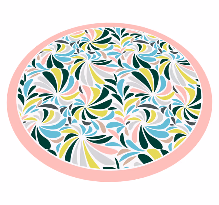 Vinyl Teppich Baby bunte blumenwirbel - TenStickers