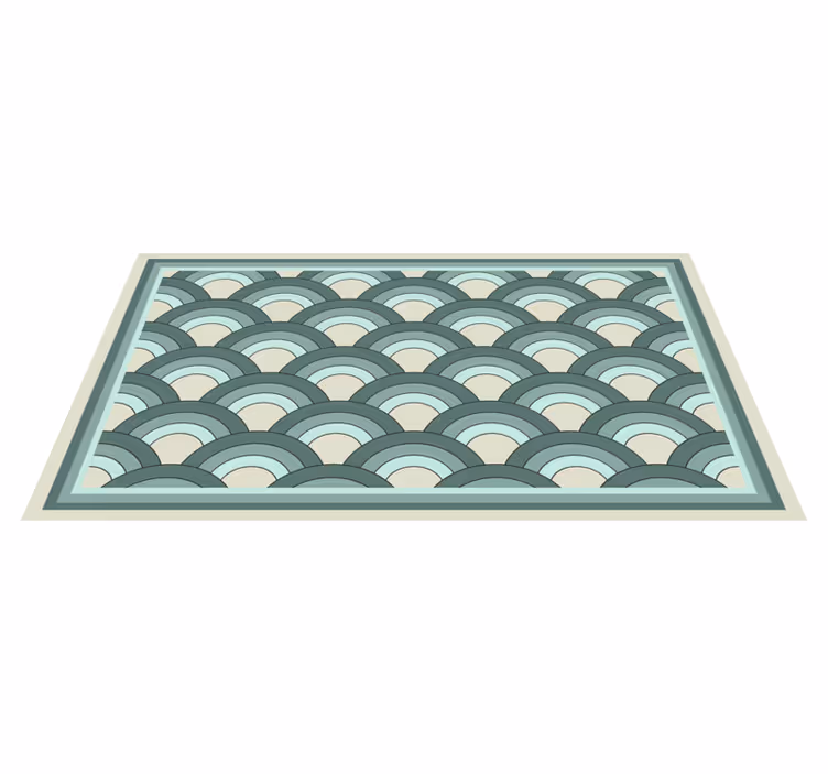 Vinylteppich Mosaik stilvolle geometrische wellen - TenStickers