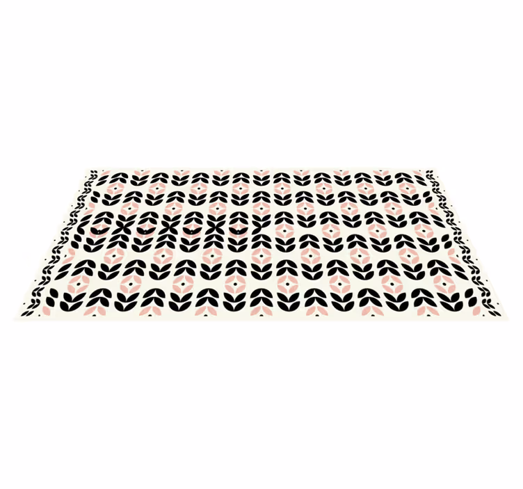 Vinyl Teppich modern florales geometrisches motiv - TenStickers