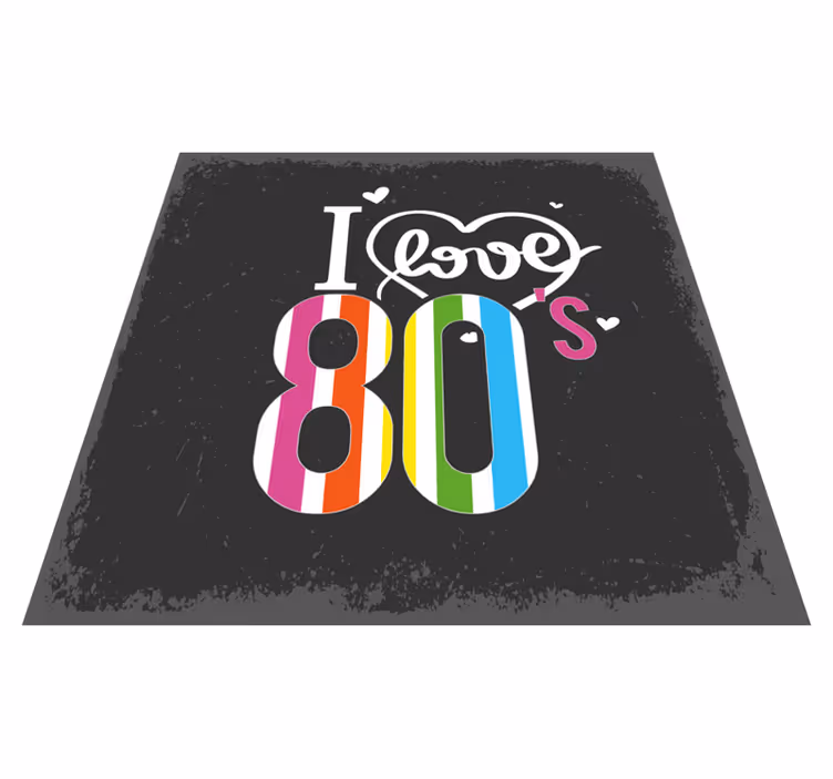 Vinylteppich Mosaik retro-liebe der 80er - TenStickers