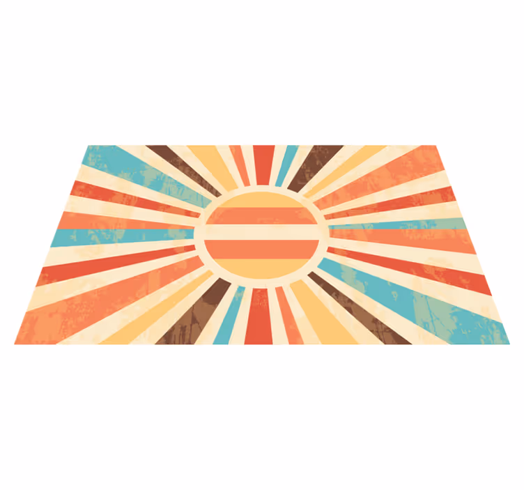 Vinyl Teppich Vintage sonnenaufgangs-farbexplosion - TenStickers