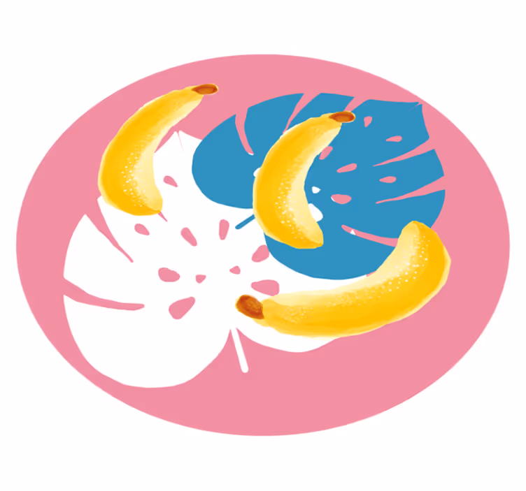 Vinyl Teppich Küche tropisches bananenmotiv - TenStickers