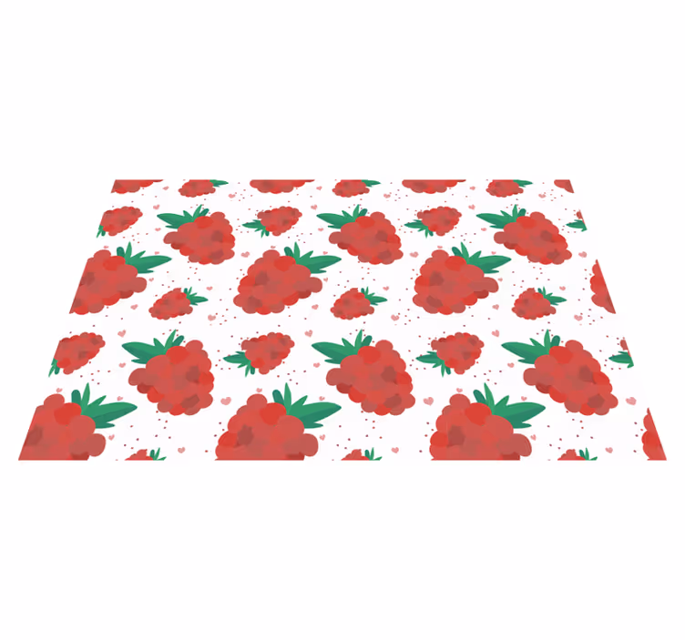 Vinyl Teppich Blumen lebendiges beerenmuster - TenStickers